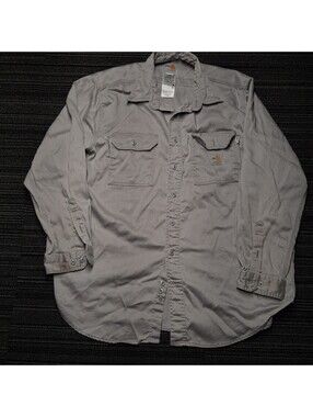 Carhartt FRS160 FR Shirt Mens XL Tall Gray Flame Resistant CAT 2 Workwear